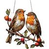 Générique Bird Sun Catcher, Stained Acrylic Window Panel, 7,87 x 7,87 pollici, Multicolor Home Wall Dangling Decoration, Stylish Light Reflection, Ideal for Patio, Garden, Indoor/Outdoor