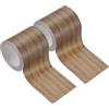 PATIKIL 2 Pezzi Pellicole Adesive Legno Autoadesivo 4,57M x 5,7cm Carta Adesiva per Mobili Legno Riparazione Pellicola Autoadesiva Effetto per Pavimenti Porte Armadi, Quercia Marrone Scuro