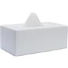 YEW DESIGN porta fazzoletti rettangolare bianco opaco - Dispenser di fazzoletti per bagno, cucina, camera da letto, ufficio, hotel, ristorante, bancone, comodino, auto e ufficio