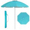 FANTASK Ombrellone da spiaggia, 178 cm, con picchetto e borsa per il trasporto, UPF 50+, protezione solare antivento stabile, ombrellone da giardino per balcone, giardino e terrazza (blu)