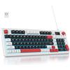 SOLIDEE 96% Tastiera membrana Wireless con Manopola,Wired/Bluetooth 5.0/2.7G,Struttura Gasket&Retroilluminazione RGB,Tastiera meccanica silenziosa,Tastiera Crema con Tastierino Numerico(Black)