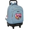 safta K-POP Demon Hunters - HUNTR/X - Zaino grande con ruote, compatto, rimovibile, ideale per bambini di diverse età, comodo e versatile, resistente, 33 x 22 x 45 cm