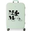 Disney Valigia media Disney Mickey Happiness Verde 48x70x28 cm ABS rigido Chiusura TSA integrata 79L 4,32 kg 4 Doppie ruote
