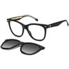 Carrera Opt Woman Carrera CA 3098/C 807 - Occhiali da Vista Donna Cat-Eye Nero con Clip-On Solare Magnetico