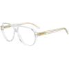 Dsquared2 D2 0204 900 - Occhiali da Vista Uomo Aviator Oversize Trasparente Doppio Ponte