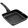 BRA Efficient | Bistecchiera asador liscio, 28 cm, alluminio fuso con antiaderente, adatta per induzione, senza PFOA