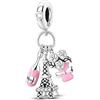 QIKAOLA 925 Charms in argento sterling per le donne, le ragazze e i ciondoli Pandora per braccialetti e collane europei, Romantic Paris