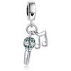 MiniJewelry Ciondolo con pietre scintillanti e microfono, compatibile con braccialetti Pandora, regalo di compleanno per donne, figlia, sorella, nipote, nipote, Misura unica, Metallo, Nessuna pietra preziosa