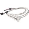 Rtxbvg Cavo di prolunga scheda madre 4 porte USB 2.0 a 9 pin testa