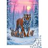 KEZXWCBMN Famiglia di tigri Foresta innevata Puzzle 1000 Pezzi Carta per Adulti Scena invernale Gioco di Puzzle 1000 Pezzi Relax Decorazione Regalo 38x26cm/1000pcs