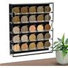 Generico Porta Challenge Coin, Mobiletto Tondo in Acrilico Trasparente per Monete con Ripiani Estraibili, da Collezione per Medaglie Distintivi Bottoni Esposizione da Scrivania o da Parete