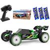 Ledovan 100KM/H Auto Telecomandata Senza Spazzole per Adulti, 1/12 4WD Impermeabile Auto da Corsa, 2.4GHz Tutto Terreno RC Buggy, RC Monster Truck ad Alta Velocità Offroad, 3 Batterie (Verde)