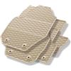 Mossa Tappetini auto in gomma compatibili con Volvo XC60 I SUV (2008-2017) beige - tappeti gomma