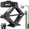 IMAYCC Cric Per Auto 2T/2000kg, Cric Auto Con Universale, Cric Portatile Per Auto Con Chiave Per Dadi Ruota, Kit Emergenza Auto Per Auto,Ideale Per La Manutenzione e La Riparazione