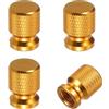 PATIKIL Caps In Alluminio Per Valvola Pneumatico Giallo Universali 4pz | Caps Valvola Pneumatico, per Veicolo Auto Caps Aria Pneumatico, con In Gomma O Universali, per Bicicletta SUV Automotive
