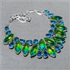 Collana moda bigiotteria topazio blu Londra multi tormalina sfaccettata 18"