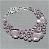 Collana bigiotteria regalo etnico moda fatta a mano pietra preziosa kunzite...