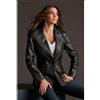 Fatto a mano Blazer da donna nero fatto a mano in vera pelle di agnello casual di design f...