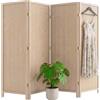 Relaxdays Paravento, 4 pannelli, divisorio pieghevole, A x L: 170 x 120 cm, bambù, soggiorno, per interno, naturale