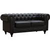 Habitat et Jardin Divano fisso Chesterfield Aliza - 157 x 82 x 70 cm - 2 posti a sedere - Marrone