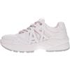 Armani Exchange Scarpe da Donna Speed Low Cut, Dettagli in Rete, Logo Big Side Sneaker, White+Pale, 41 EU, Bianco Pallido, 41 EU