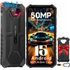 Telefono Indistruttibile Android 15, 50 MP+24 MP Visione Notturna, 12 GB+64 GB R