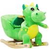 DEUBA® Dinosauro di Peluche a Dondolo in Legno con Suoni Cintura di Sicurezza Giochi Infanzia Bambini Regalo Giocattolo