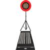 Monster Shop Set di freccette, bersaglio, bordo autorigenerante, supporto di fissaggio, treppiede regolabile in altezza, accessori, 6 freccette professionali incluse, superfici di gioco, portatile, per uso domestico