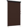 vidaXL Tenda a rullo vidaXL, marrone, 180 x 250 cm, in tessuto e alluminio