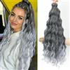 MLETULIPS Extensioni per capelli intrecciate all'uncinetto ricci, onde profonde, capelli ondulati oceanici, intrecciati, sintetici morbidi, boemi, ricci, onde d'acqua, intrecciati per donne (T1B