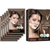 Hinapan Maschera Viso Modellante a Forma V, 5 Pezzi Maschera lifting, Trattamento Rassodante per il Contorno di Viso, Collo e Mento, Idrata e Migliora l'Aspetto di Pelle più Tesa e Definito