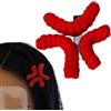zwxqe Fermaglio per capelli da 5,5 x 5 cm, per ragazze, divertente e arrabbiato, creativo all'uncinetto, accessorio alla moda per donne e adolescenti