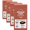 by Amazon Houseblend Classic Miscela Di Arabica E Robusta Intensità 3 - Delicato, Caffè Torrefatto E Macinato, 250g (Confezione da 4)