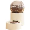 Ceprznvey Mangiatoia automatica per animali domestici, e dispenser d'acqua per cani, 1000 ml, materiale PE di grande capacità, colori rosa/blu/beige, 26 x 16 x 14 cm e abbeveratoio 27 x 19 x 16 cm, per