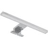 GTV RADIUS II - Lampada da specchio a LED, 5 W, 2700 K, luce bianca calda, 220 lm, IP44, 230 V, cromata, 304 mm, 120°, cavo di collegamento da 30 cm, per bagno e montaggio a specchio