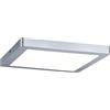 Paulmann 70866 Plafoniera Atria, Quadrata, 20 W, Luce 2700 K, Luce Bianca Calda, Pannello Led Cromato Opaco, Dimmerabile, Per Montaggio a Parete O a Soffitto, In Plastica