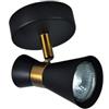Zarivy Faretto massimo 1xGU10 in elegante colore nero e pelle, con dimensioni compatte di 15x12x8,5 cm. Ideale per migliorare l'atmosfera di qualsiasi spazio. Perfetto per la tua casa.