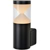 Lucide Teo lampada da parete esterna del LED 1 X 7 W 3000 K IP54 di nero, alluminio, integrato, 7 W, Nero, 8 x 12 x 20 cm
