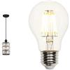 Westinghouse 63384 Lampada a sospensione per interni monoluce, finitura bronzata ad olio con vetro in prima ain cristallo, lampadina inclusa
