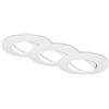 BRILONER - Set di 3 faretti LED da incasso 230V, faretto LED bagno IP65, faretti da soffitto dimmerabili in continuo, faretti LED, faretti da soffitto, lampada da bagno, bianco, 90x45 mm (DxH)
