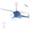 Cecotec - Ventilatori da Soffitto EnergySilence Aero 4600 Helicopter - Design Divertente, 35 W, Diametro 99 cm, Luce a LED, Timer Fino a 8 Ore, 6 Velocità, 4 Pale, Estate/Inverno