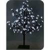 Zarivy Albero 3D Sakura con tronco dritto da 60 cm, dotato di 120 LED a luce bianca fredda, ideale per decorare il tuo spazio. Impermeabile IP44, perfetto per interni ed esterni.