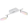Eglo connect LED lampada da soffitto Palombare-C, 2 fiamme Smart Home in metallo, alluminio e plastica bianca, faretti RGB con luce regolabile (calda, neutra, fredda), dimmerabile