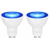 BRAYTRON Lampadina a LED, 7 W (equivalente) GU10, blu (blu), 38°, CRI ≥80, GU10, CE Cerificated, (A+ Energy Class)