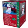 Konstsmide 6159-203 / Orso polare in acrile con fiocco rosso / 16 diodi bianco freddi/a batteria
