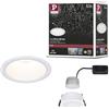 Paulmann 94872 Lampada da incasso LED 3-Step-Dim Cole IP44 rotonda 88mm Coin 6W 470lm 230V 2700K bianco