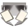 Brilliant Lampada BRILLANTE Urano LED Spotrondell 4flg ferro/bianco easyDim | 4x 5W LED integrato (SMD), (500lm, 3000K) | Scala da A ++ a E | EasyDim: dimmerabile con interruttori della luce convenzionali