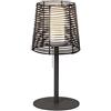 RABALUX 8649 a + + to e, esterno lampada da tavolo Knoxville, Metallo, E27, Nero/Marrone, 25 x 25 x 51 cm