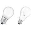 Osram Lampadine LED Sfera, 4W Equivalenti 40W, Attacco E27, Luce Calda 2700K, Confezione da 3 & Lampadina LED a Goccia, Luce Calda, E27, 60 W Equivalenti