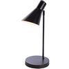 LUSSIOL Lampada da scrivania in metallo, 25 W, nero, L 18 x H 46 cm